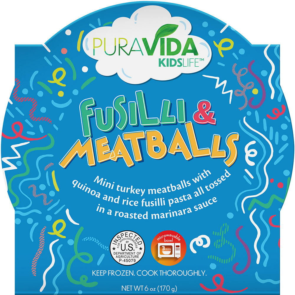 PuraVida KidsLife Fusilli & Turkey Meatballs Frozen Meal, 6 oz