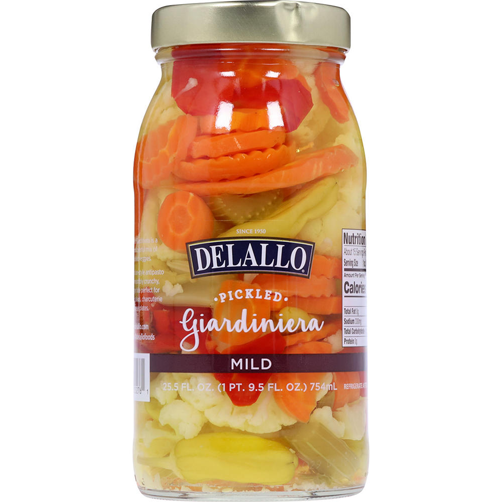 DeLallo Mild Pickled Giardiniera, 25.5 oz