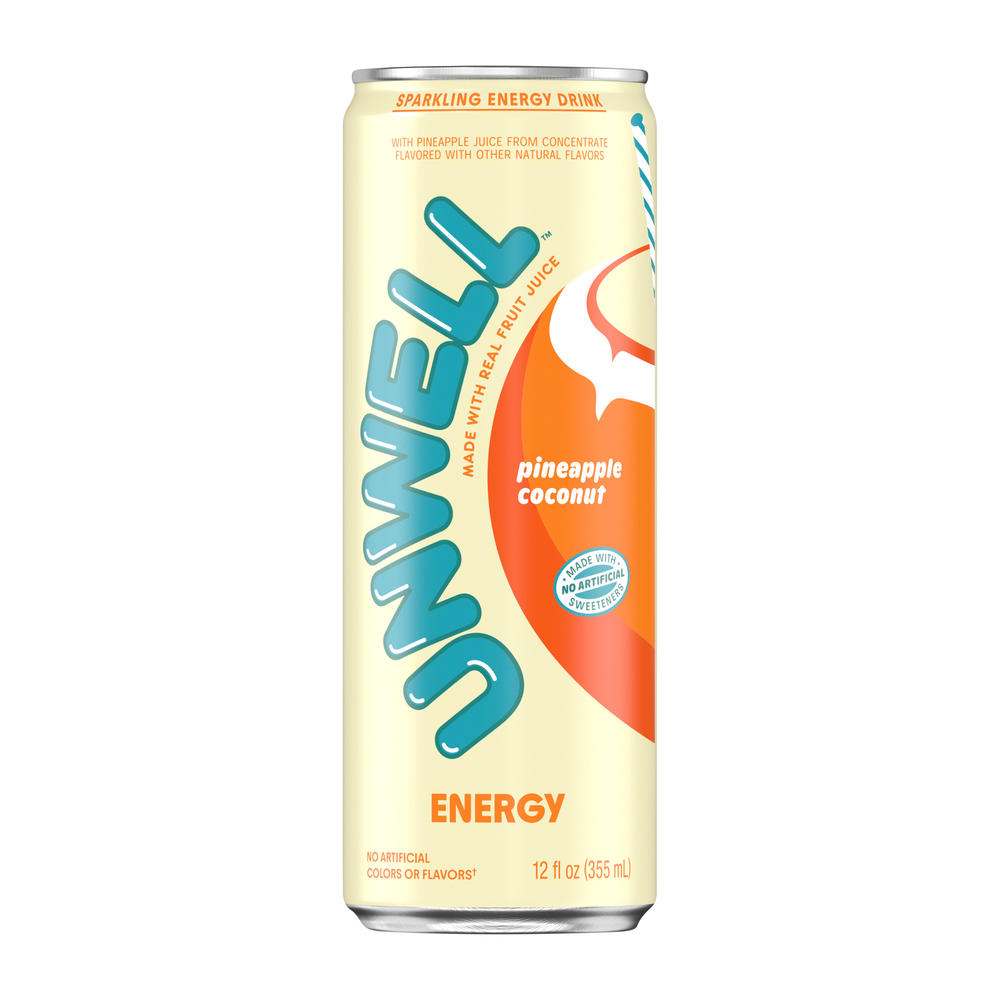 Unwell Sparkling Energy Drink - Pineapple Coconut, 12 oz