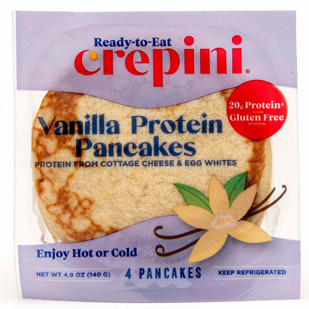Crepini Ready to Eat 20g Protein Vanilla Pancakes, 4 ct
