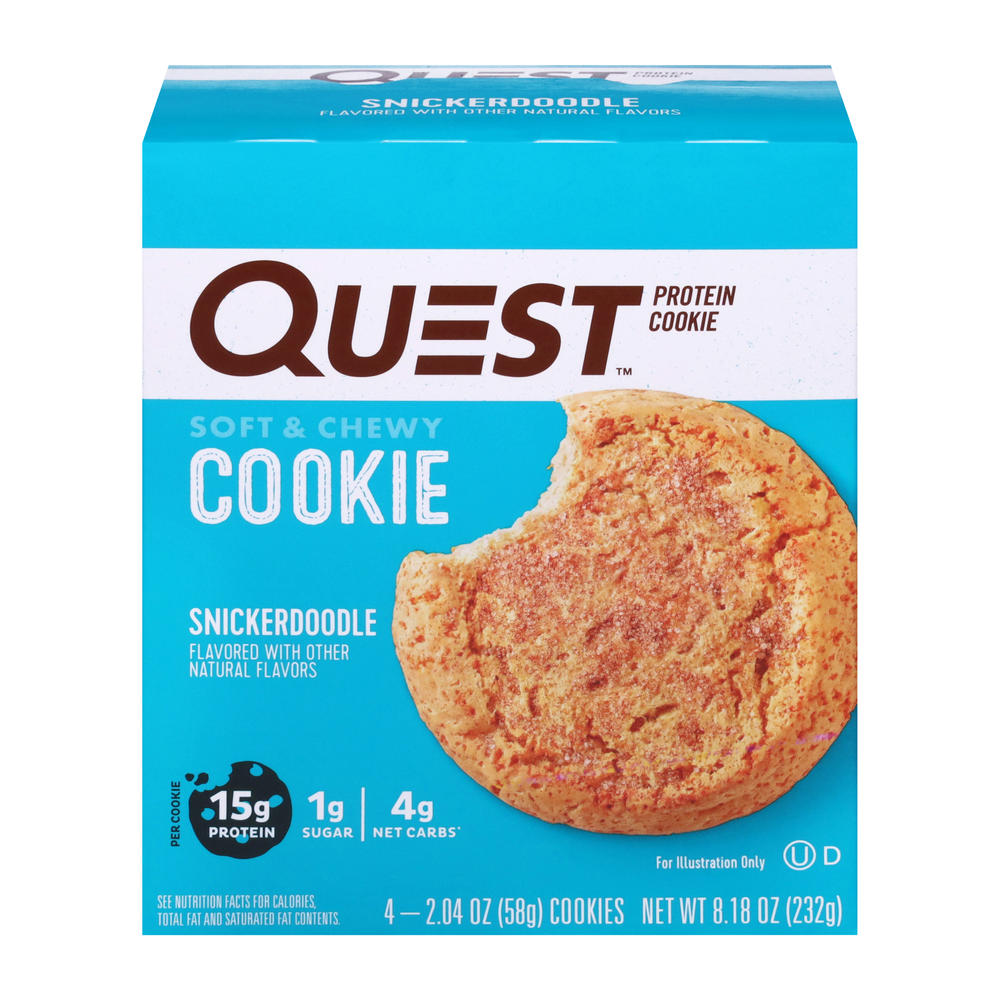 Quest Snickerdoodle Cookie - 15g Protein , 4 ct