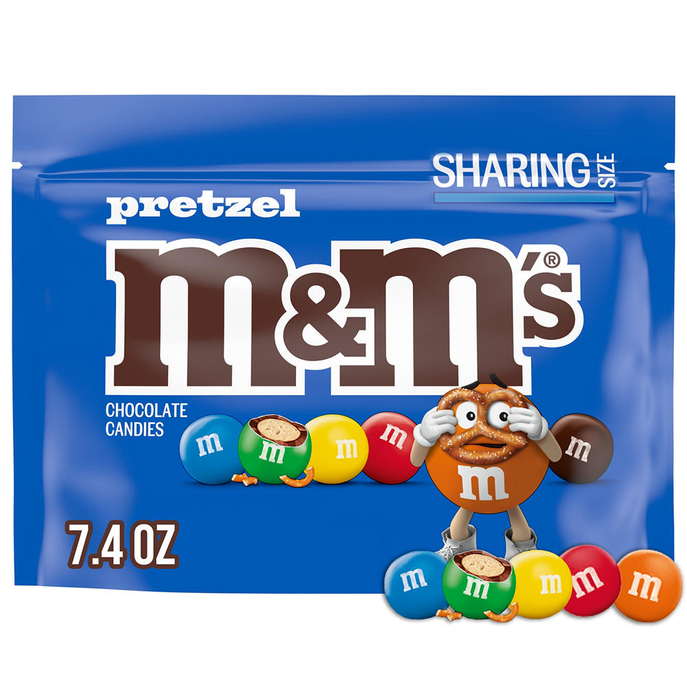 M&M'S Pretzel Milk Chocolate Candy - Sharing Size, 7.4 oz