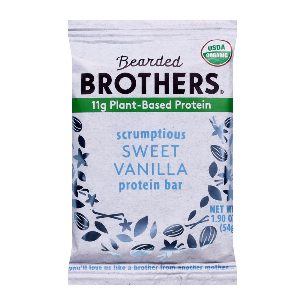 Bearded Brothers Sweet Vanilla Plant-Based Protein Bar - 11g Protein, 1.90 oz