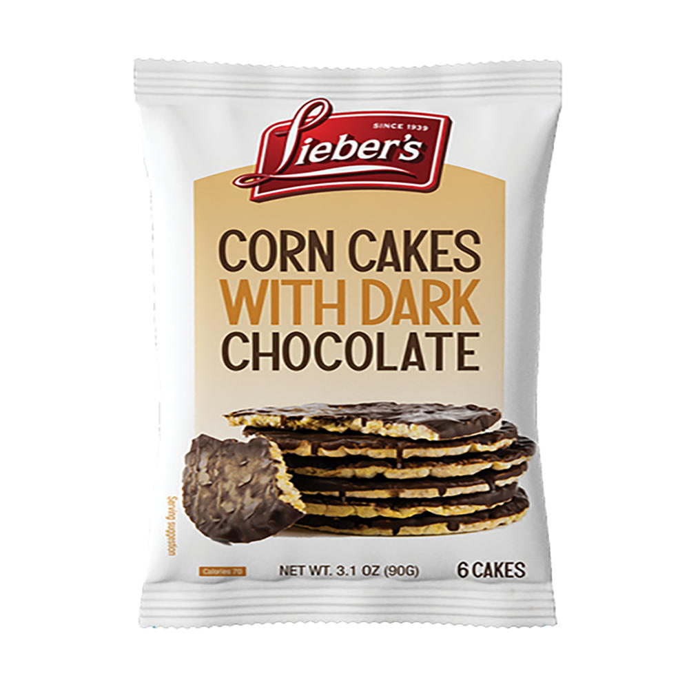Lieber's Kosher Dark Chocolate Corn Cakes, 6 ct