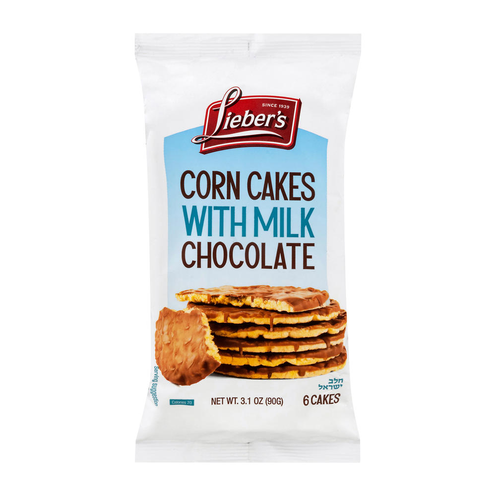 Lieber's Kosher Milk Chocolate Corn Cakes, 6 ct