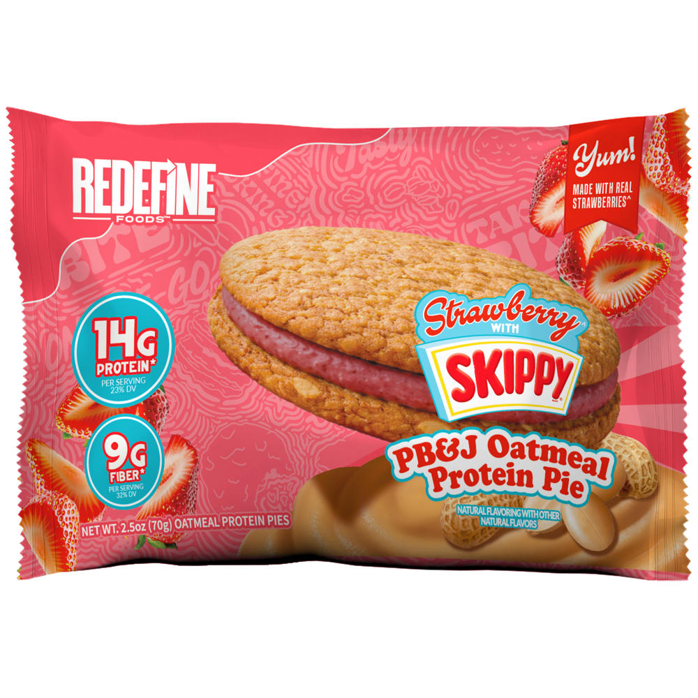 Redefine Foods Oatmeal Protein Pie PB&J Strawberry, 1Ct