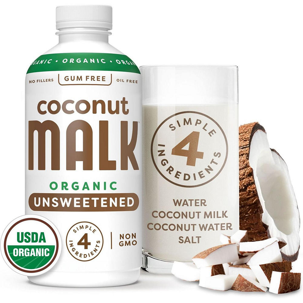 Malk Organic Coconut Milk - Unsweetened, 28 oz