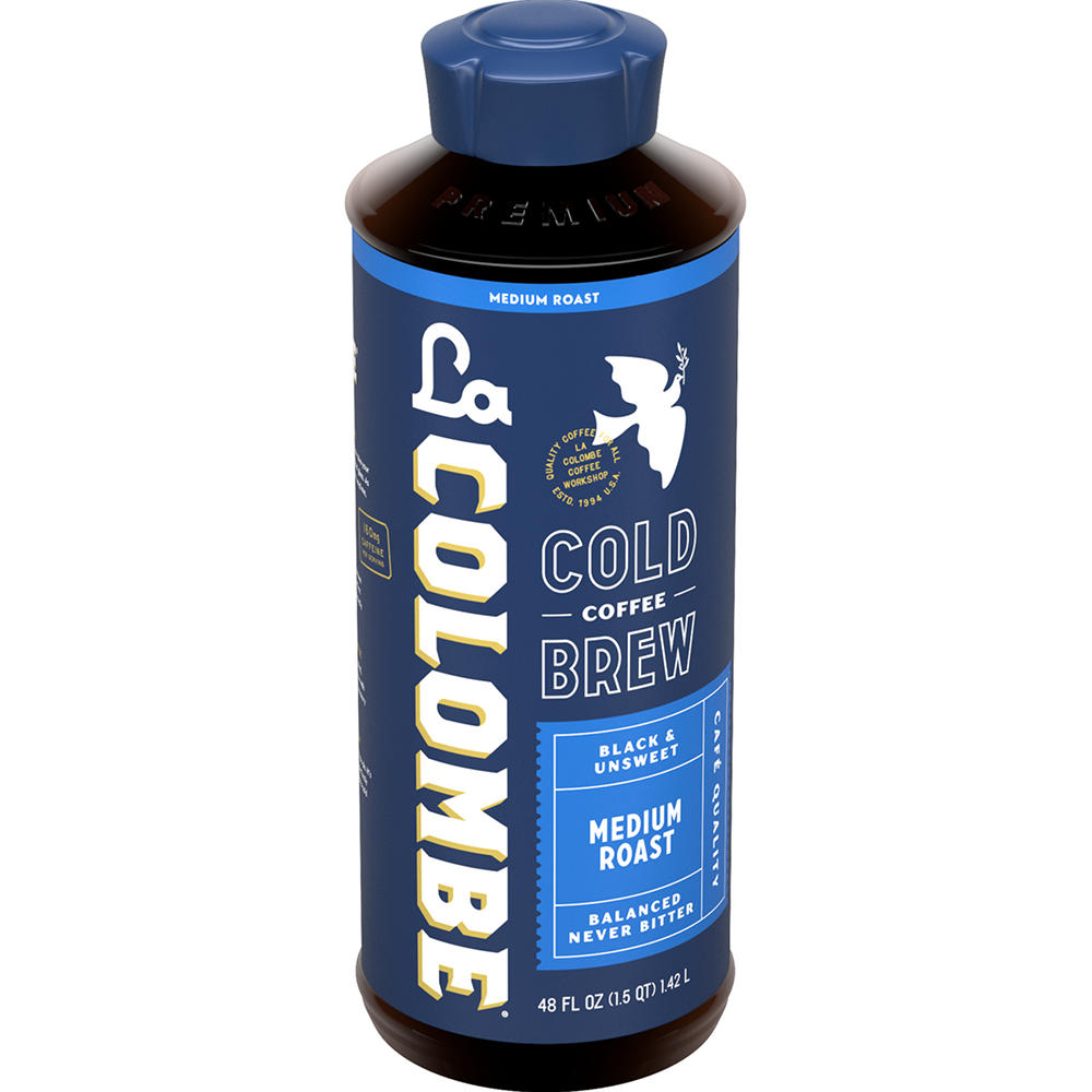 La Colombe Unsweet Medium Roast Cold Brew Coffee, 48 oz
