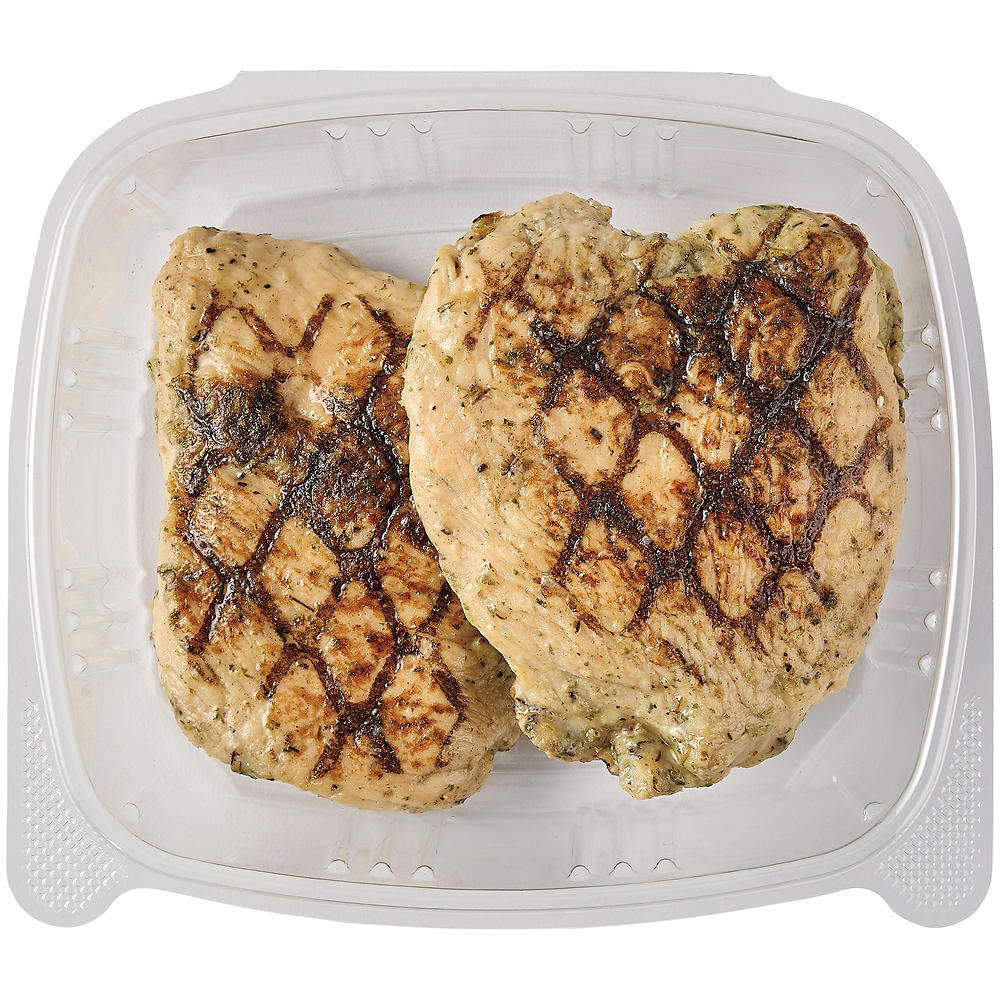 Meal Simple by H-E-B Grilled Herb Chicken Breasts - 2 ct (Sold Cold), Avg. 0.65 lb