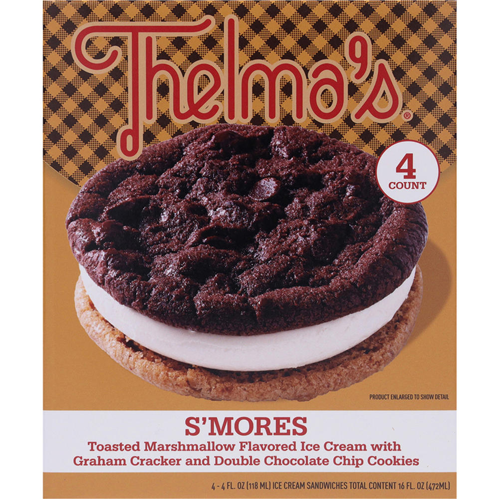Thelma's S'mores Ice Cream Sandwiches, 4 ct