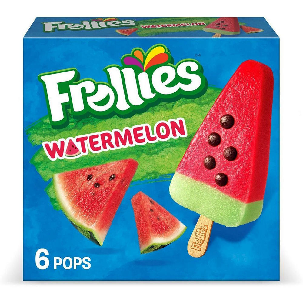 Frollies Watermelon Fruity Ice Pops, 6 ct