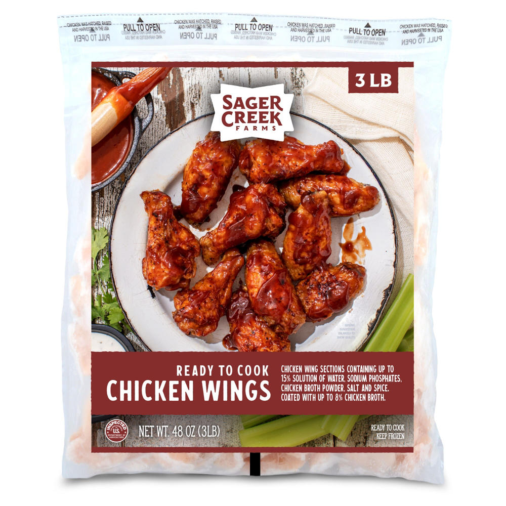Sager Creek Farms Uncooked Chicken Wings, 48 oz