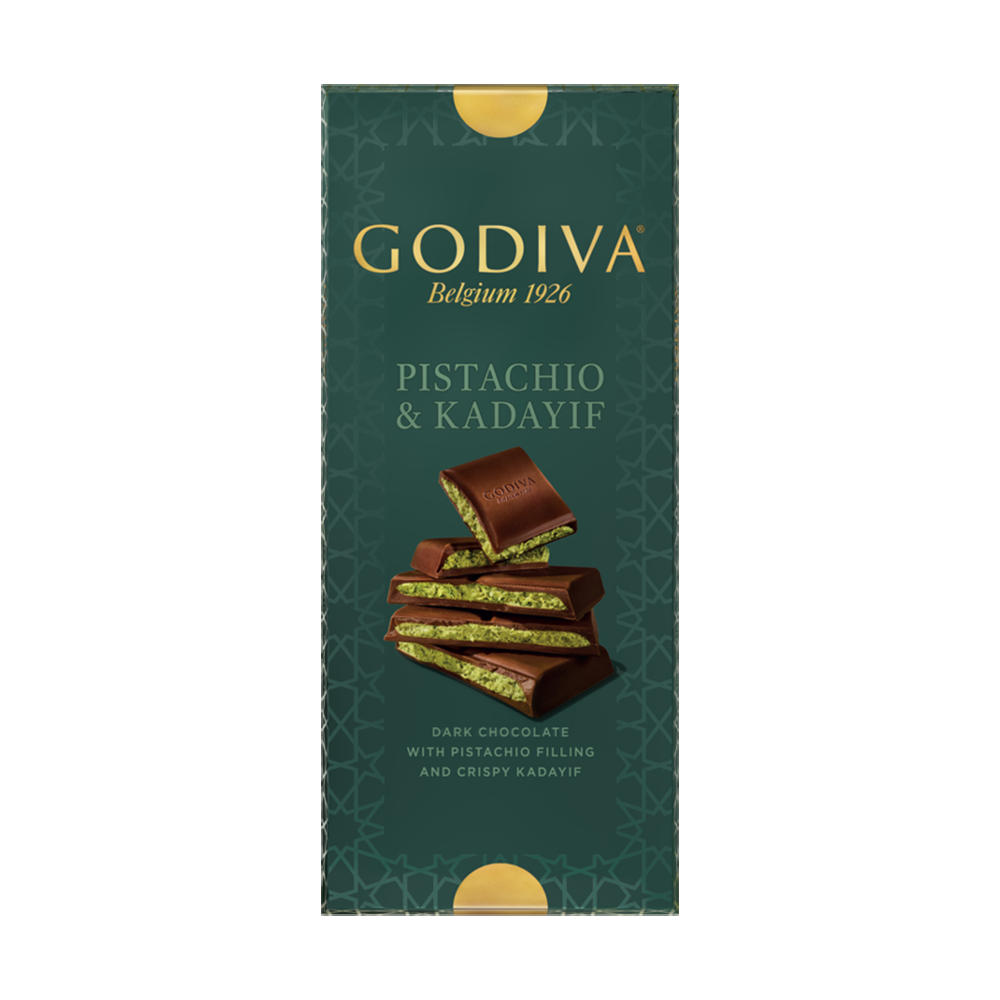 Godiva Pistachio & Kadayif Dark Chocolate Bar, 4.3 oz
