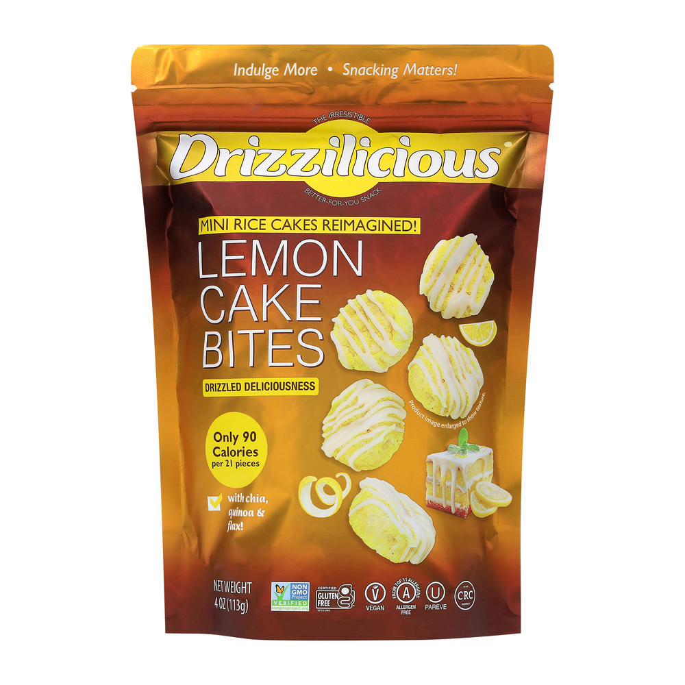 Drizzilicious Mini Rice Cakes - Lemon Cake Bites, 4 oz