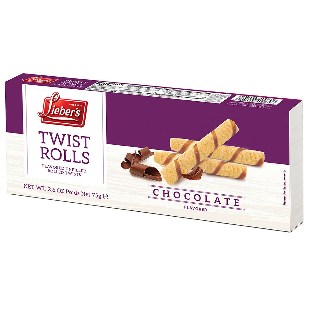 Lieber's Kosher Chocolate Twist Rolls, 2.6 oz