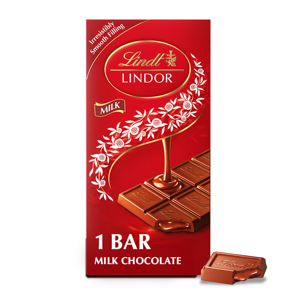 Lindt Lindor Filled Milk Chocolate Bar, 3.5 oz