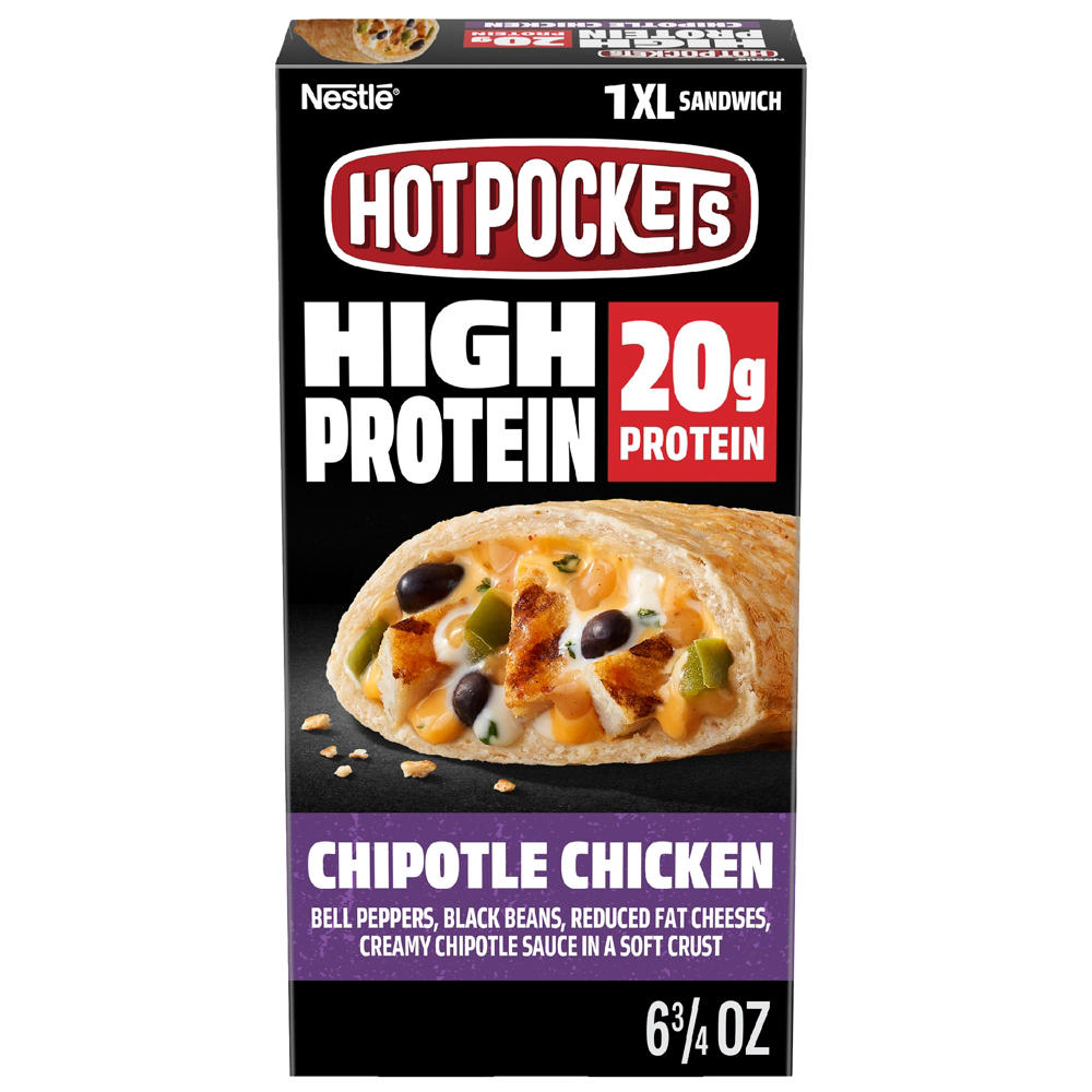 Hot Pockets Chipotle Chicken 20g Protein Frozen XL Sandwich