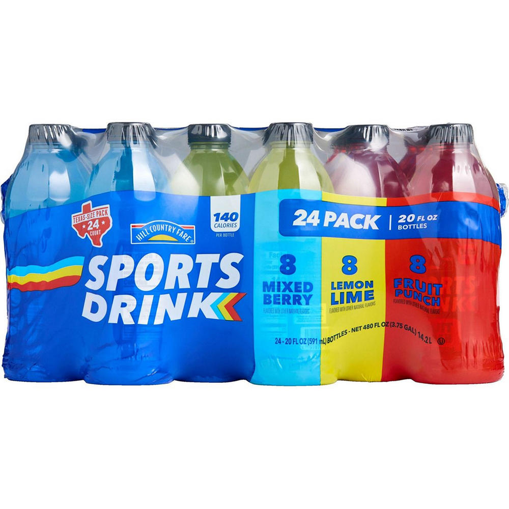 Hill Country Fare Sports Drink Variety Pack 24 pk Bottles, 20 oz