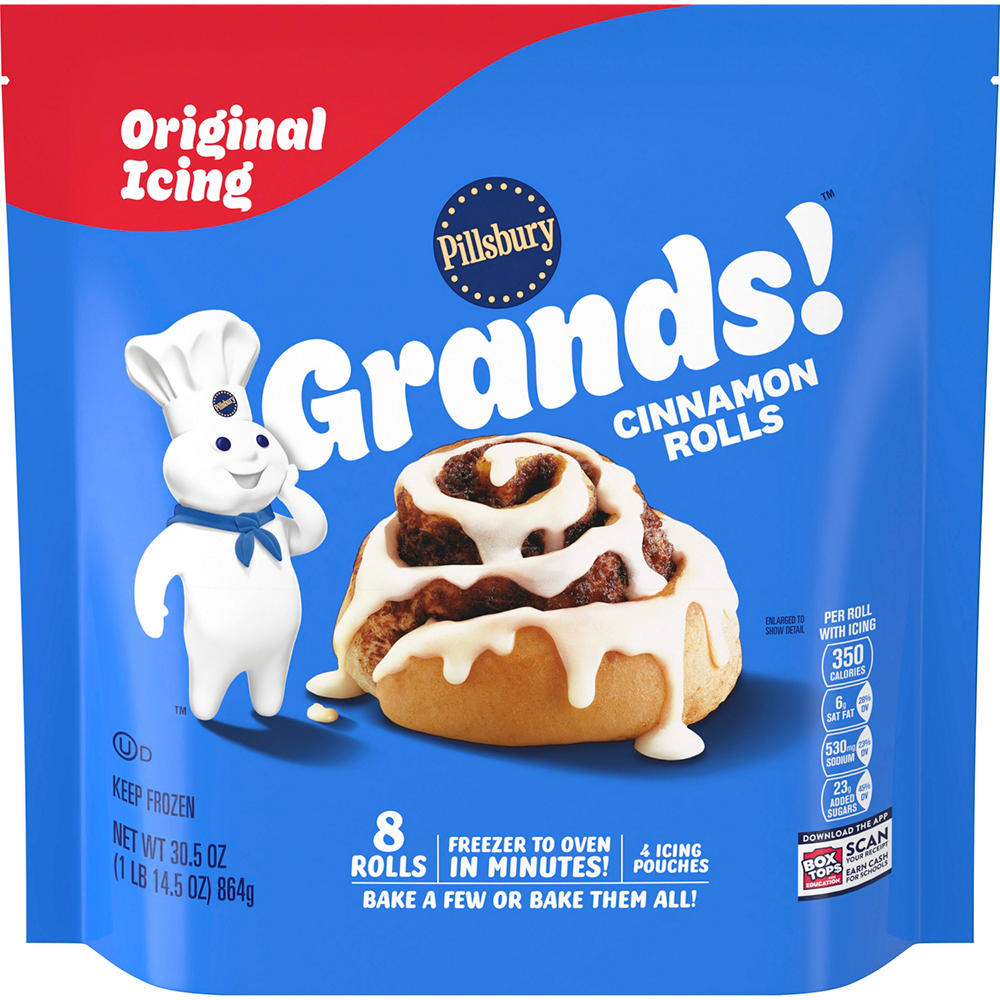 Pillsbury Grands! Large Cinnamon Rolls & Icing, 8 ct