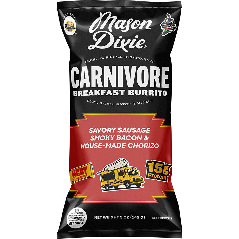 Mason Dixie 15g Protein Carnivore Breakfast Burrito, 5 oz