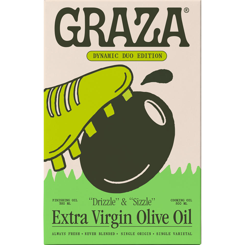 Graza Dynamic Duo Edition Extra Virgin Olive Oil Set, 850 mL