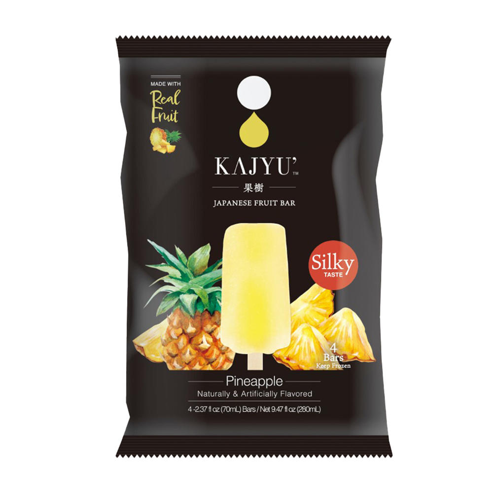 KAJYU Japanese Fruit Bars - Pineapple, 4 ct