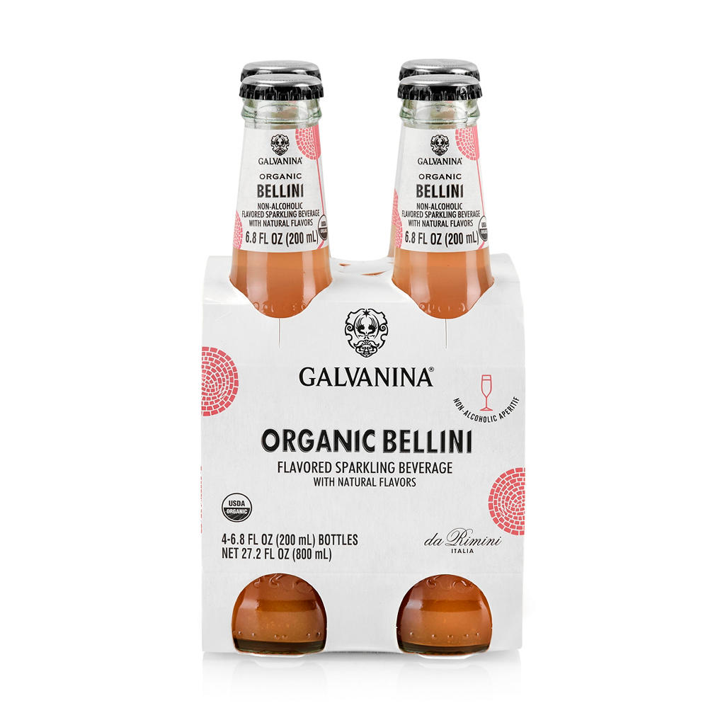 Galvanina Organic Bellini 4 pk Bottles, 6.8 oz