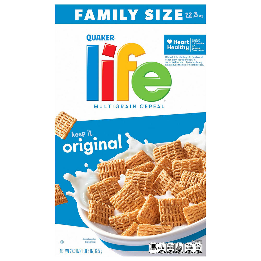 Quaker Life Original Multigrain Cereal - Family Size, 22.3 oz