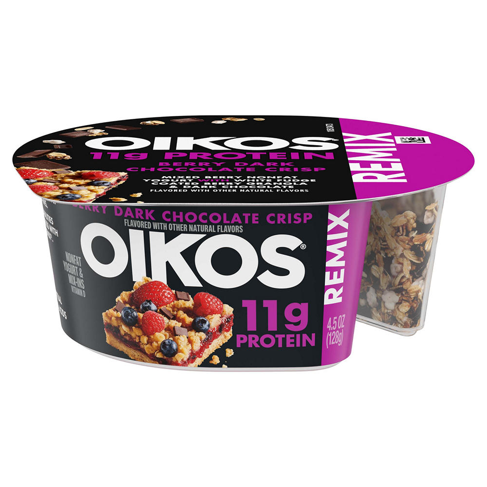 Oikos Remix 11g Protein Berry Dark Chocolate Crisp Greek Yogurt, 4.5 oz