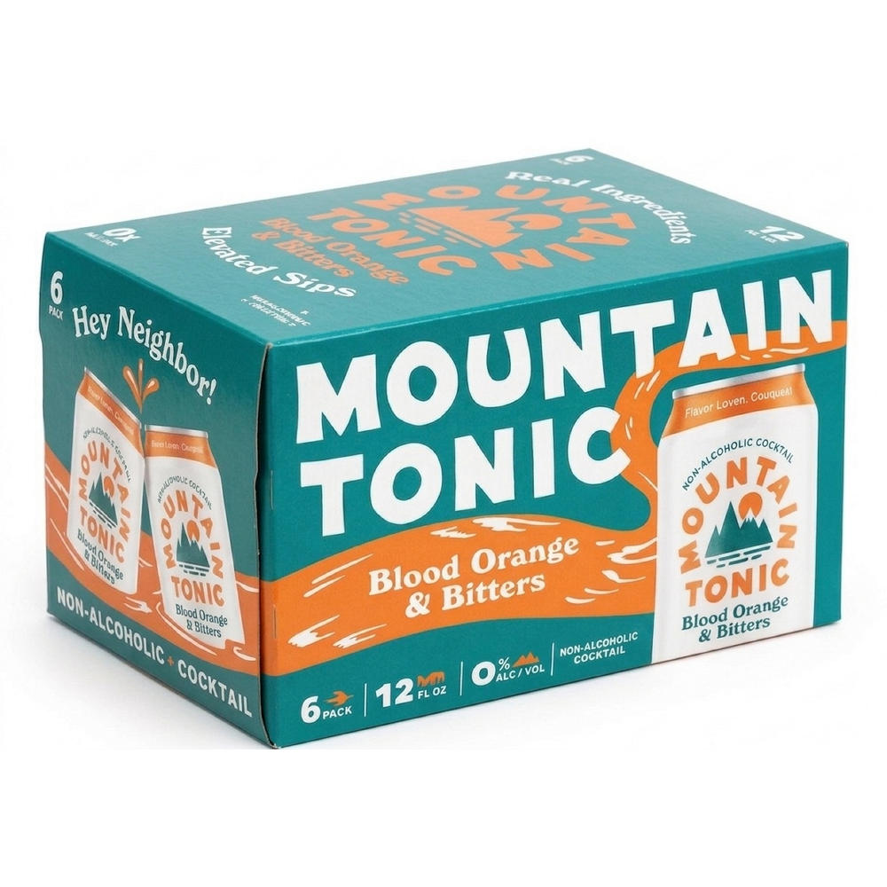 Shacksbury Mountain Tonic Blood Orange Bitters Mocktail 6 pk Cans, 12 oz
