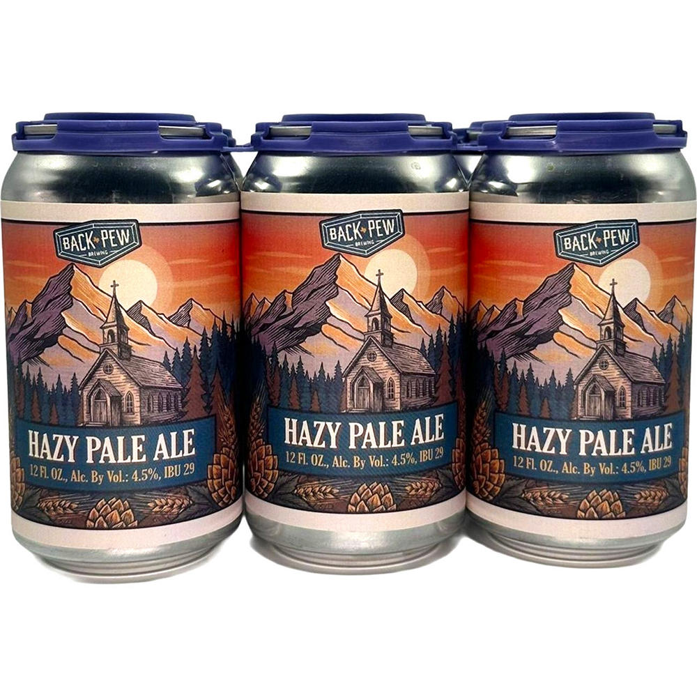 Back Pew Brewing Hazy Pale Ale 6 pk Cans, 12 oz