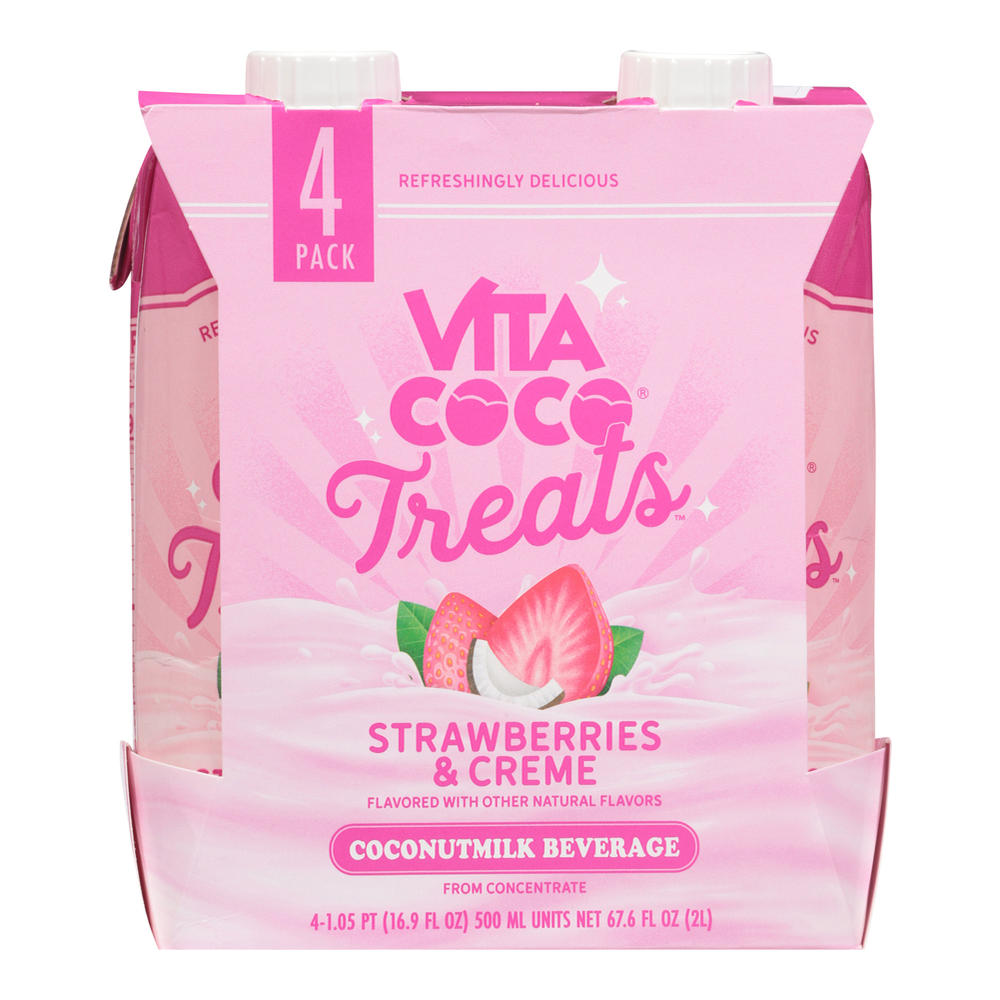 Vita Coco Treats Strawberries & Creme Coconut Milk Beverage 4 pk, 16.9 oz