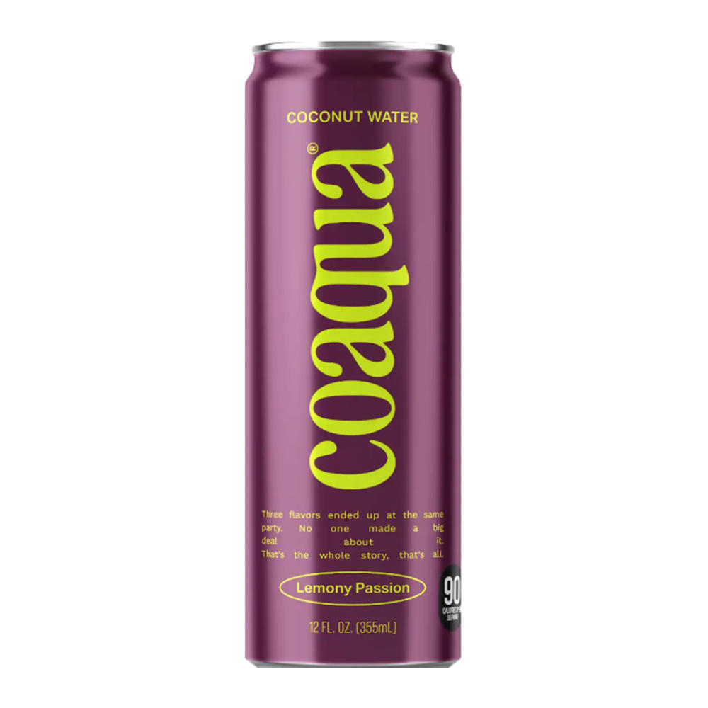 Coaqua Lemony Passion Coconut Water, 12 oz