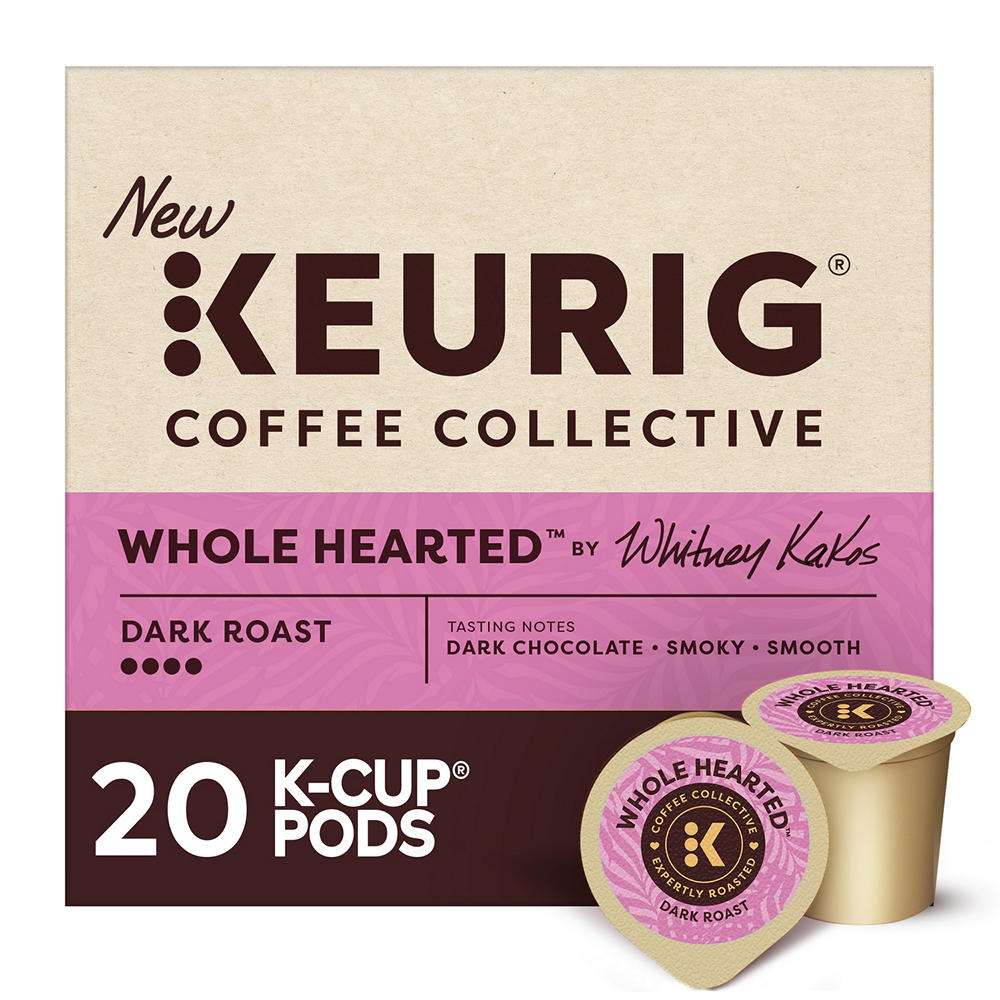 Keurig Coffee Collective Whole Hearted Dark Roast Single Serve Coffee K Cups, 20 ct