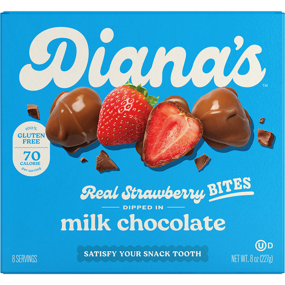 Diana's Bananas Milk Chocolate-Dipped Strawberry Bites, 8 oz