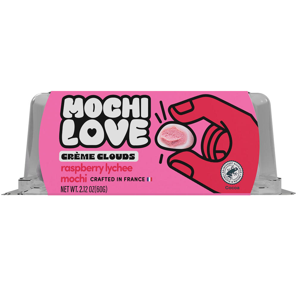 Mochi Love Creme Clouds Raspberry Lychee Mochi, 2.12 oz