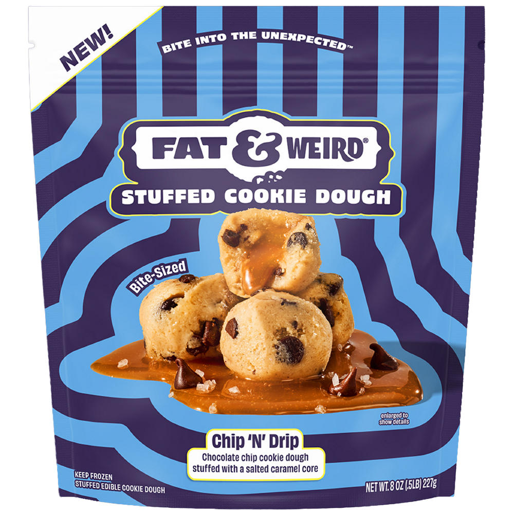 Fat & Weird Mega Bites Cookie Dough - Chocolate Chip Caramel, 8 oz