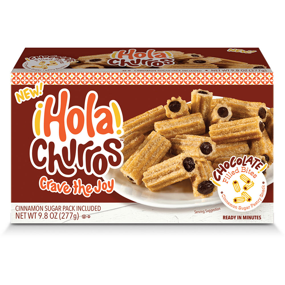 ¡Hola! Churros Chocolate Filled Cinnamon Sugar Pastry Snacks, 9.8 oz