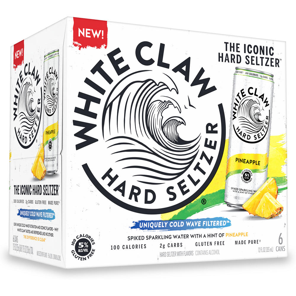 White Claw Pineapple 6 pk Cans, 12 oz