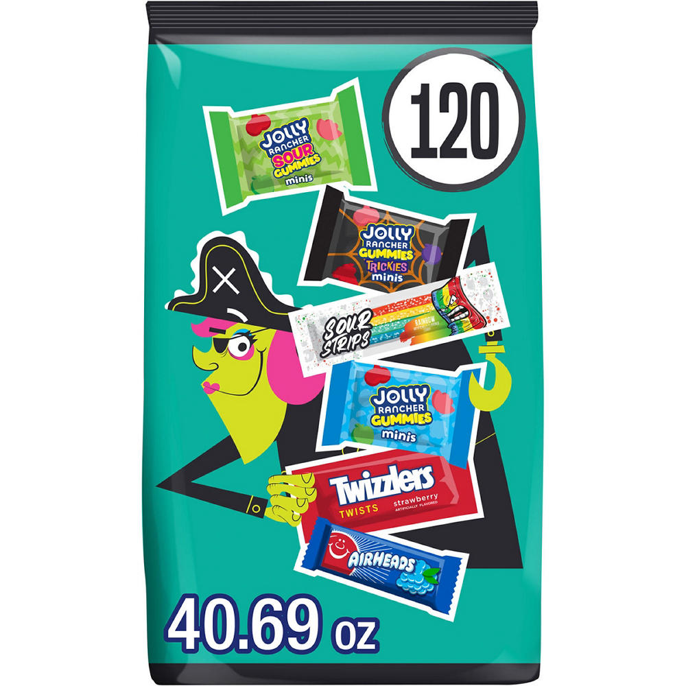 Hershey's Assorted Fruit Flavored Halloween Candy Bulk Bag, 120 pc