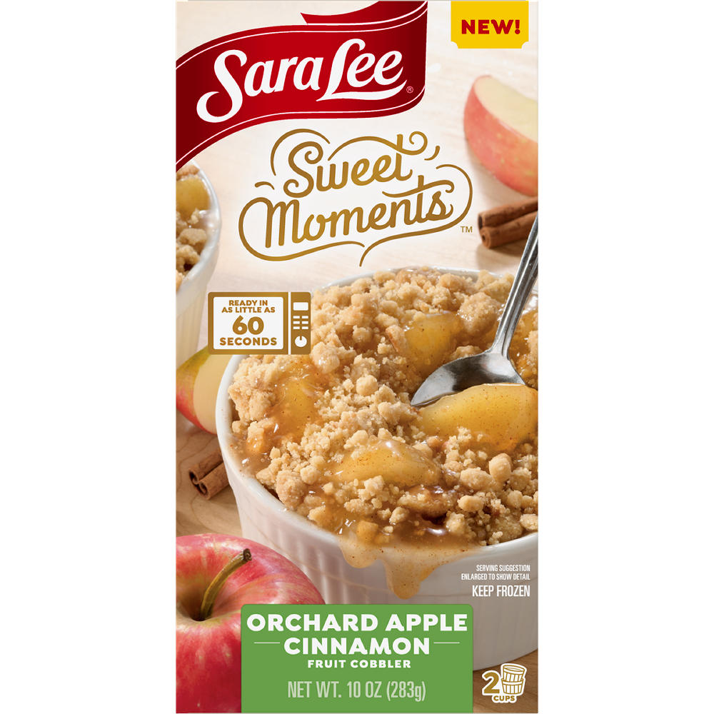 Sara Lee Sweet Moments Orchard Apple Cinnamon Fruit Cobbler Cups, 2 ct
