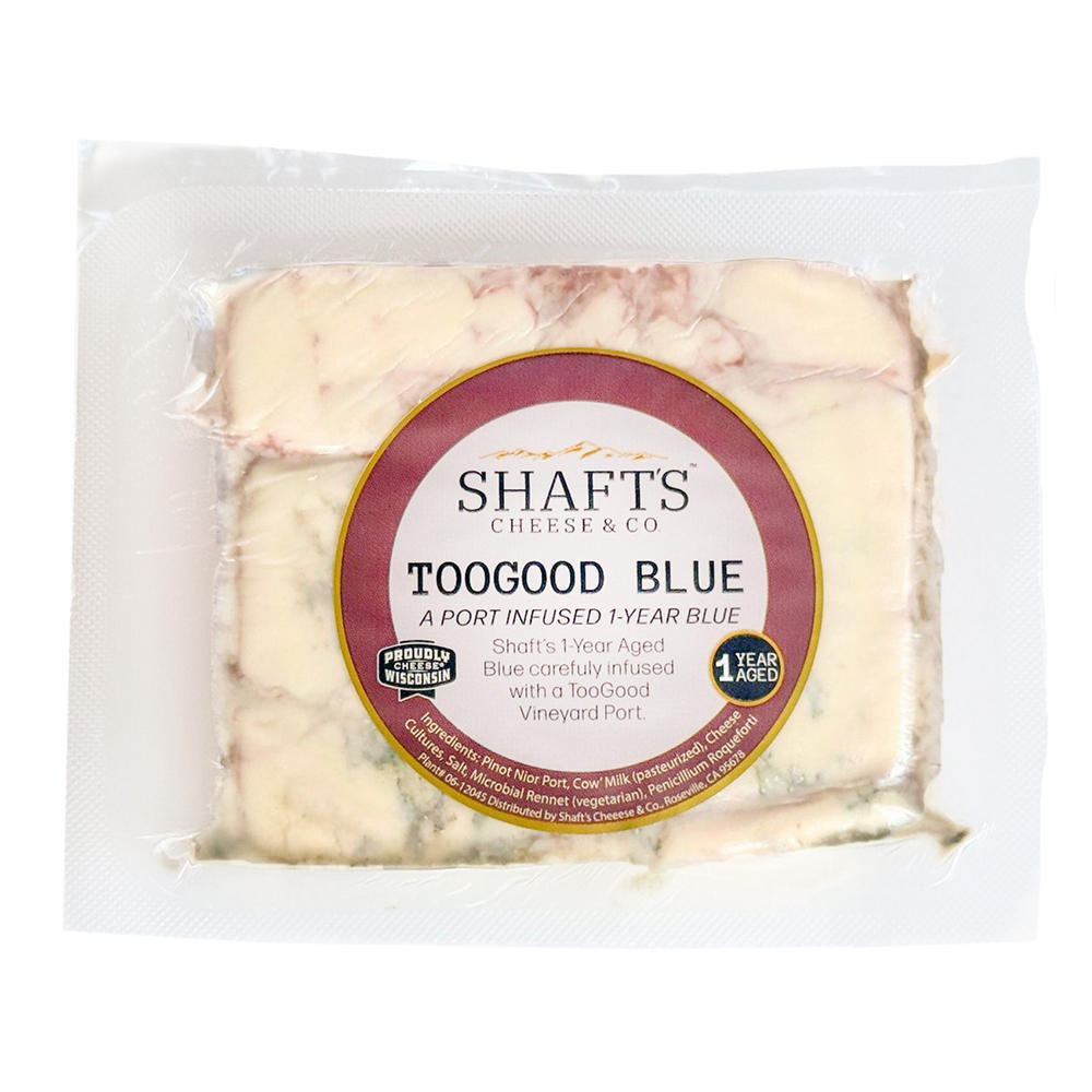 Shaft's TooGood Blue Port Infused 1-Year Blue Cheese, 6 oz