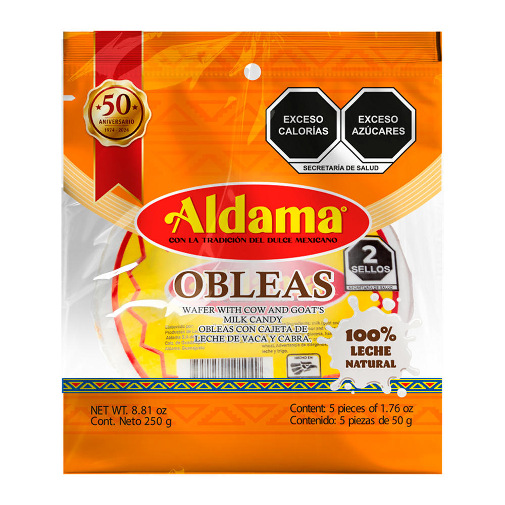 Aldama Obleas Dulce de Leche Wafers, 5 ct, 8.81 oz