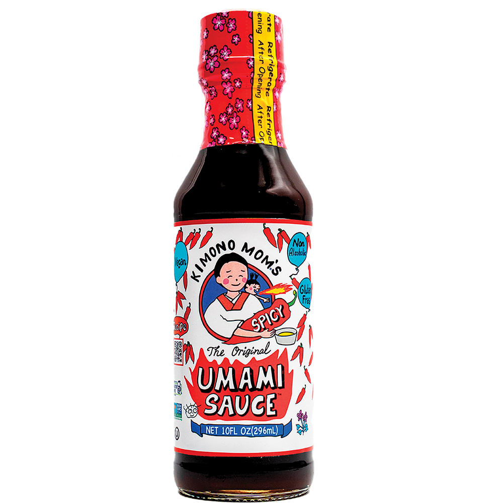 San-J x Kimono Mom's Umami Sauce - Spicy, 10 oz