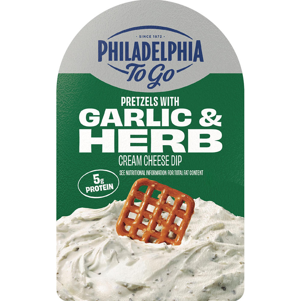 Philadelphia To Go Pretzels With Garlic & Herb Dip, 2.6 oz