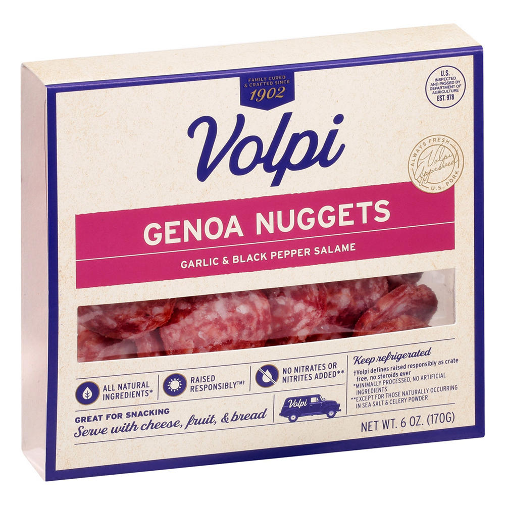 Volpi Sliced Genoa Salame Nuggets, 6 oz