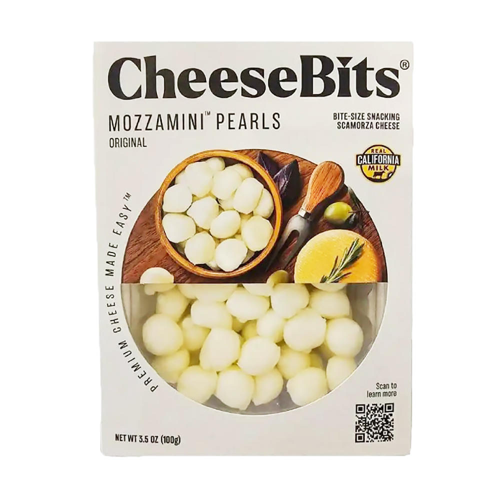 Cheese Bits Original Mozzamini Pearls Snack Cheese, 3.5 oz