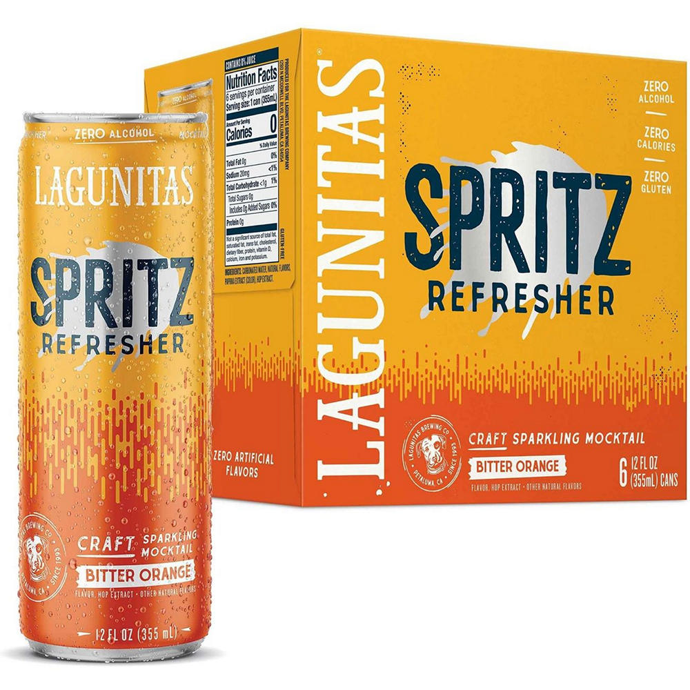 Lagunitas Spritz Refresher Bitter Orange Non-Alcoholic 6 pk Cans, 12 oz