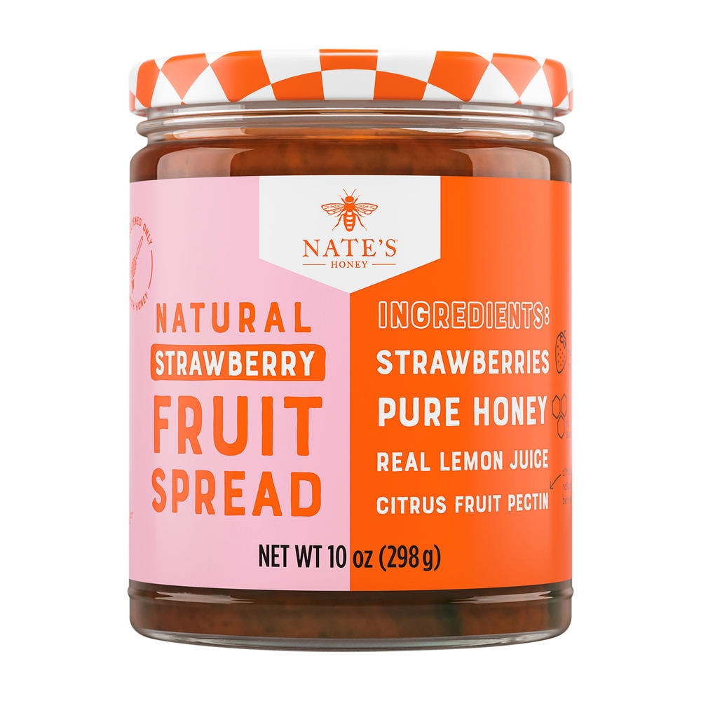 Nate's Honey Natural Strawberry Fruit Spread, 10 oz