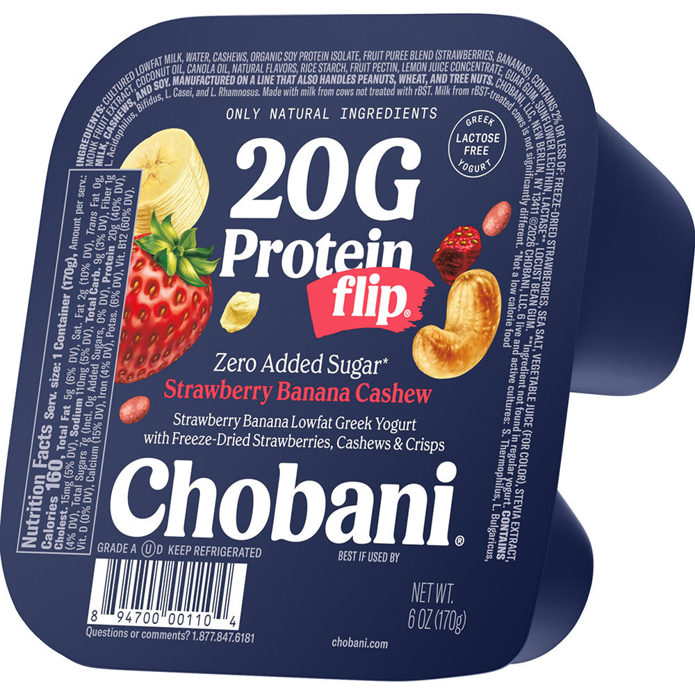 Chobani Flip Yogurt - Strawberry Banana Cashew, 6 oz